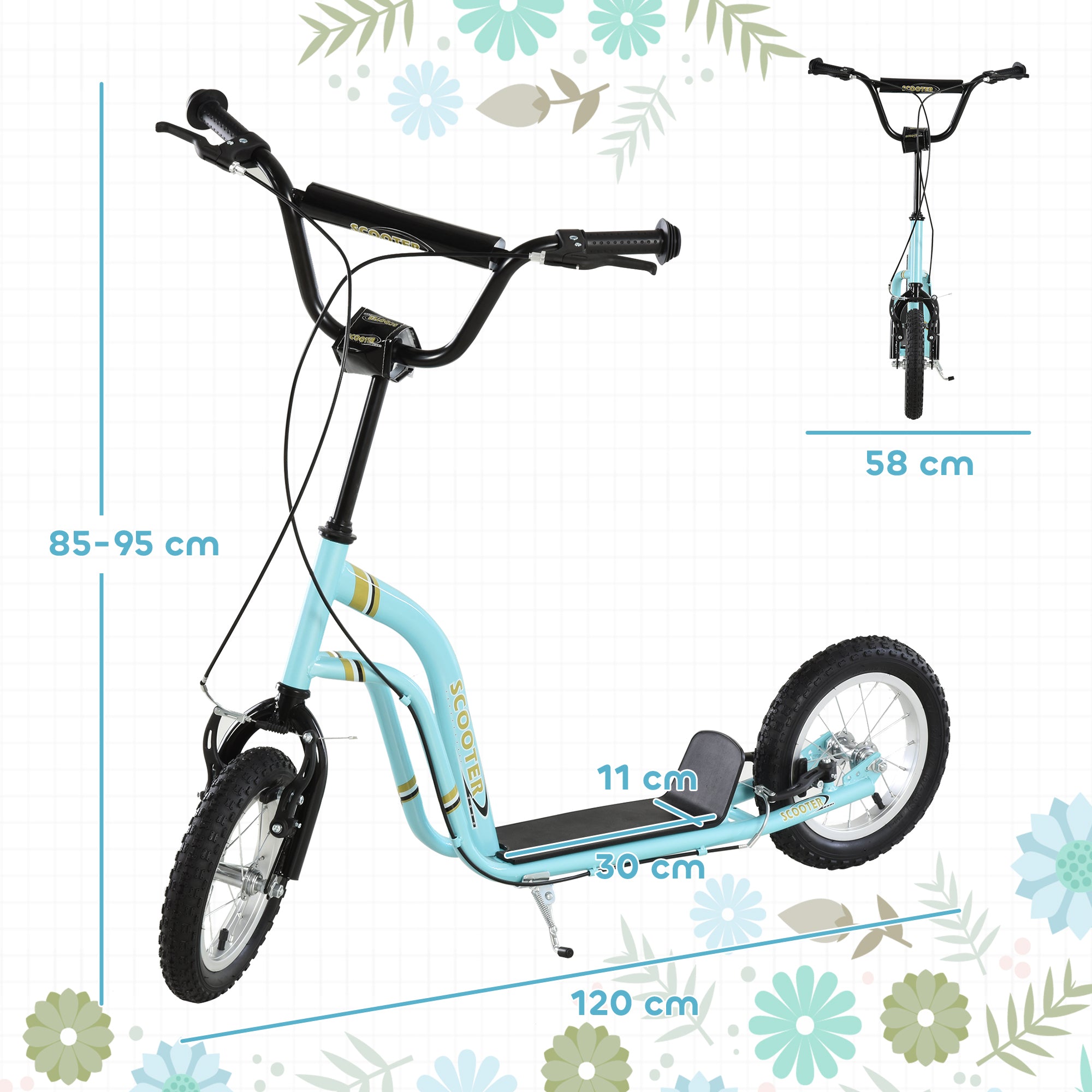 HOMCOM Teen Kids Stunt Scooter w