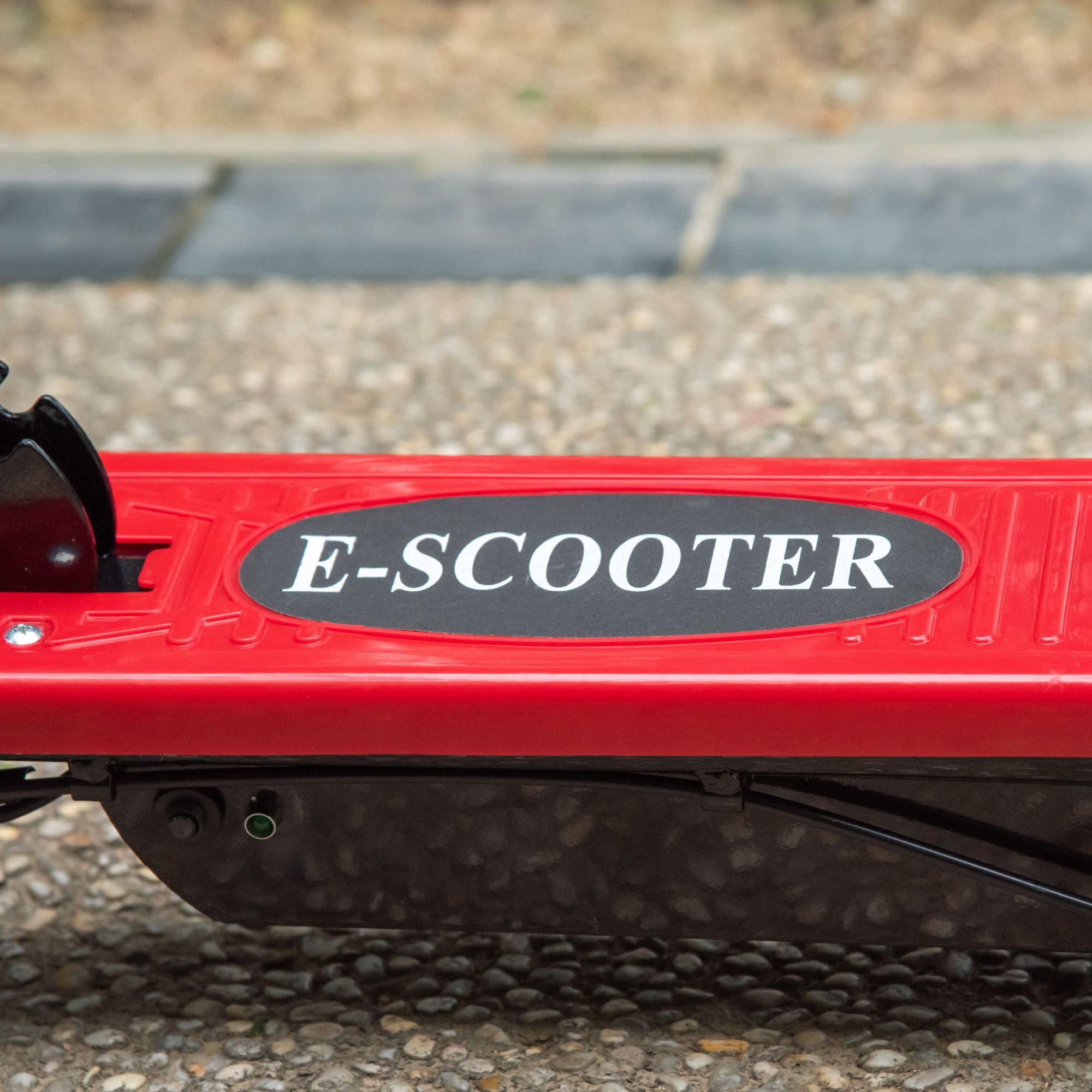 HOMCOM Powered E-Scooter Ride-On, with Brakes, Adjustable Seat, Adjustable Handlebars, Red
