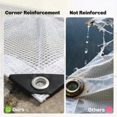 Outsunny 4 x 6m Waterproof Tarpaulin, Heavy Duty 140GSM Tear-Resistant PE Tarp with Reinforced Grommets, UV Protected Cover