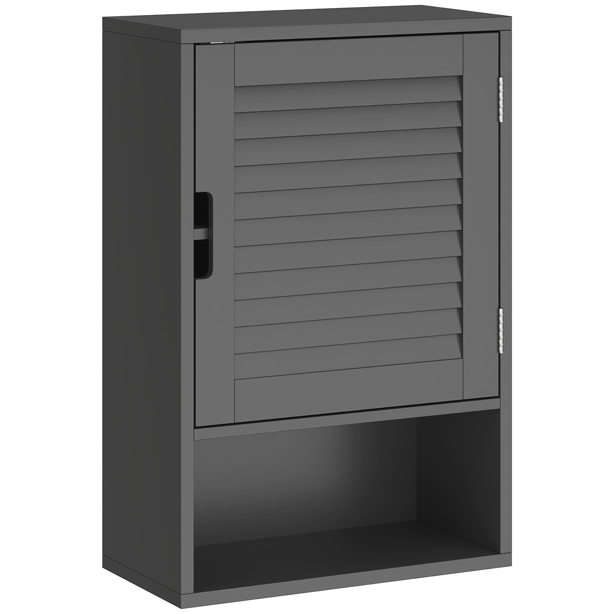 HOMCOM Bathroom Cabinet, Wall Mounted Storage Cabinet with Adjustable Shelves, 40 x 20 x 60 cm, Black