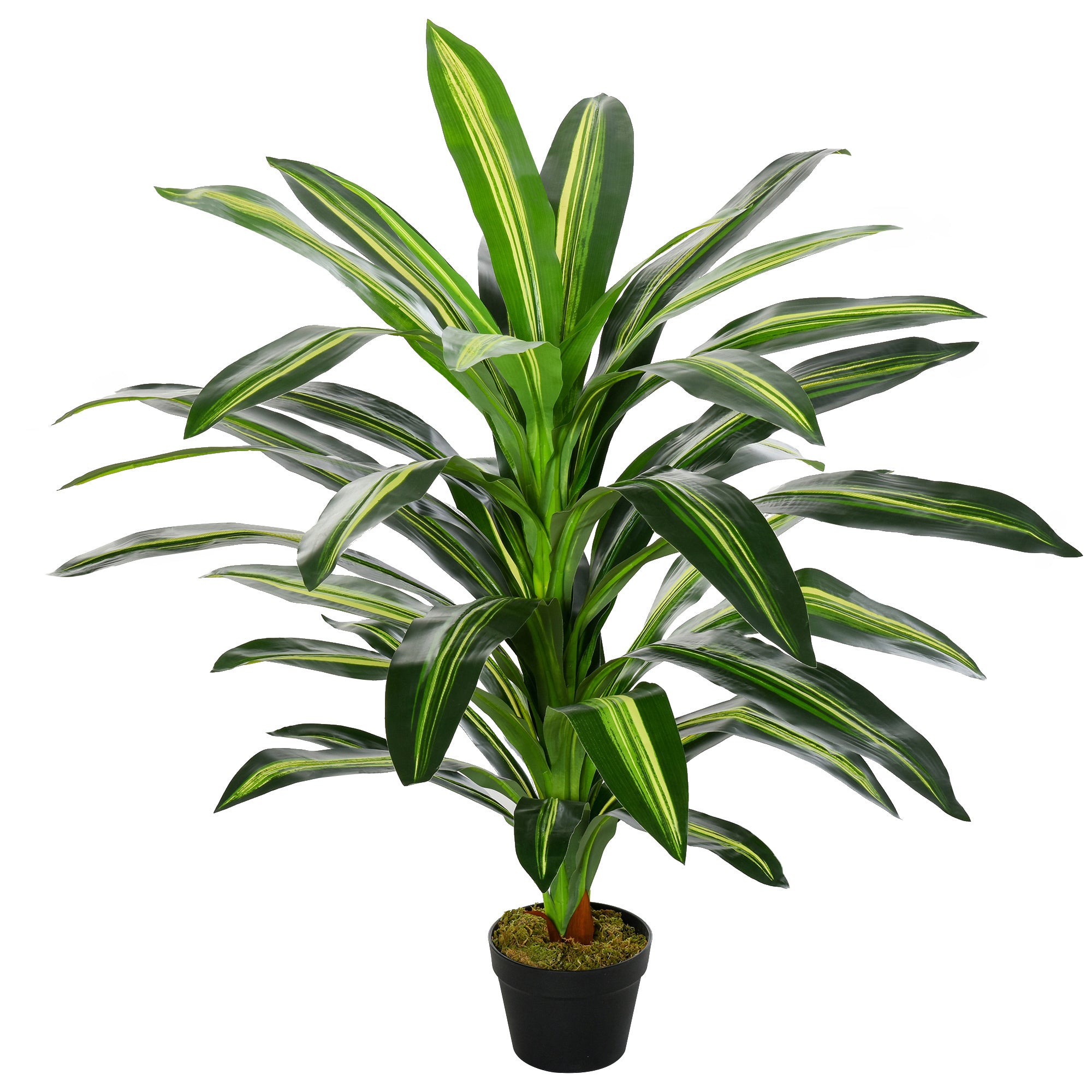 Outsunny Artificial Plant in Pot, Fake Plant for Home Indoor Decor, 110cm, Green