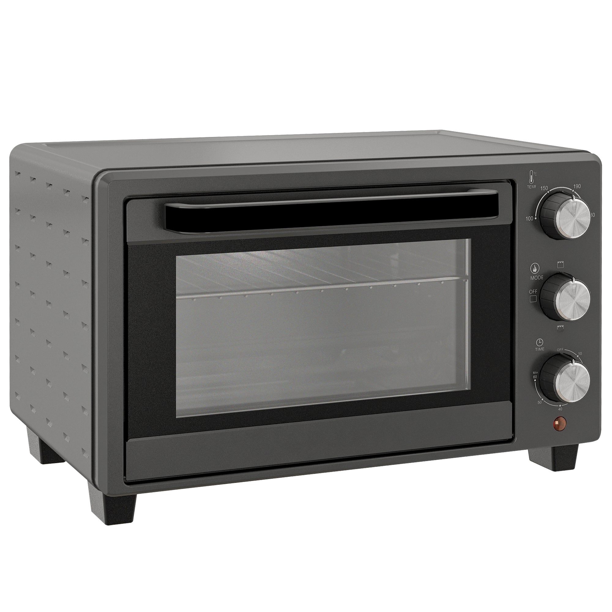 HOMCOM 21L Mini Countertop Oven, 100√Ç¬∞C-230√Ç¬∞C Adjustable Temp - Grey