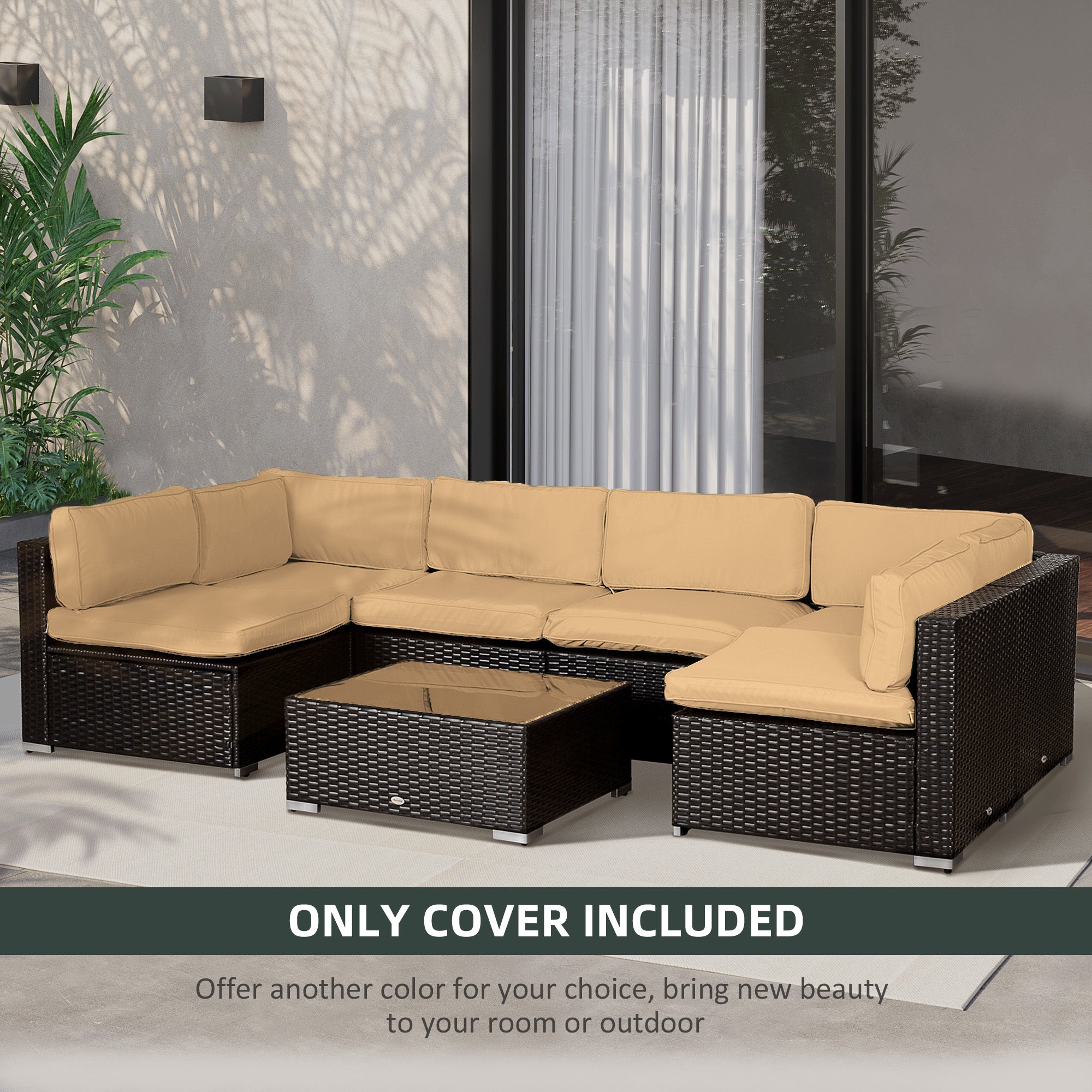 Outsunny 14 Pcs Outdoor Cushion Set - Beige