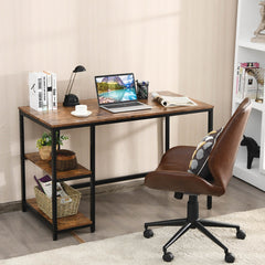 Industrial Styled Computer Desk / Writing Table with Storage Shelves