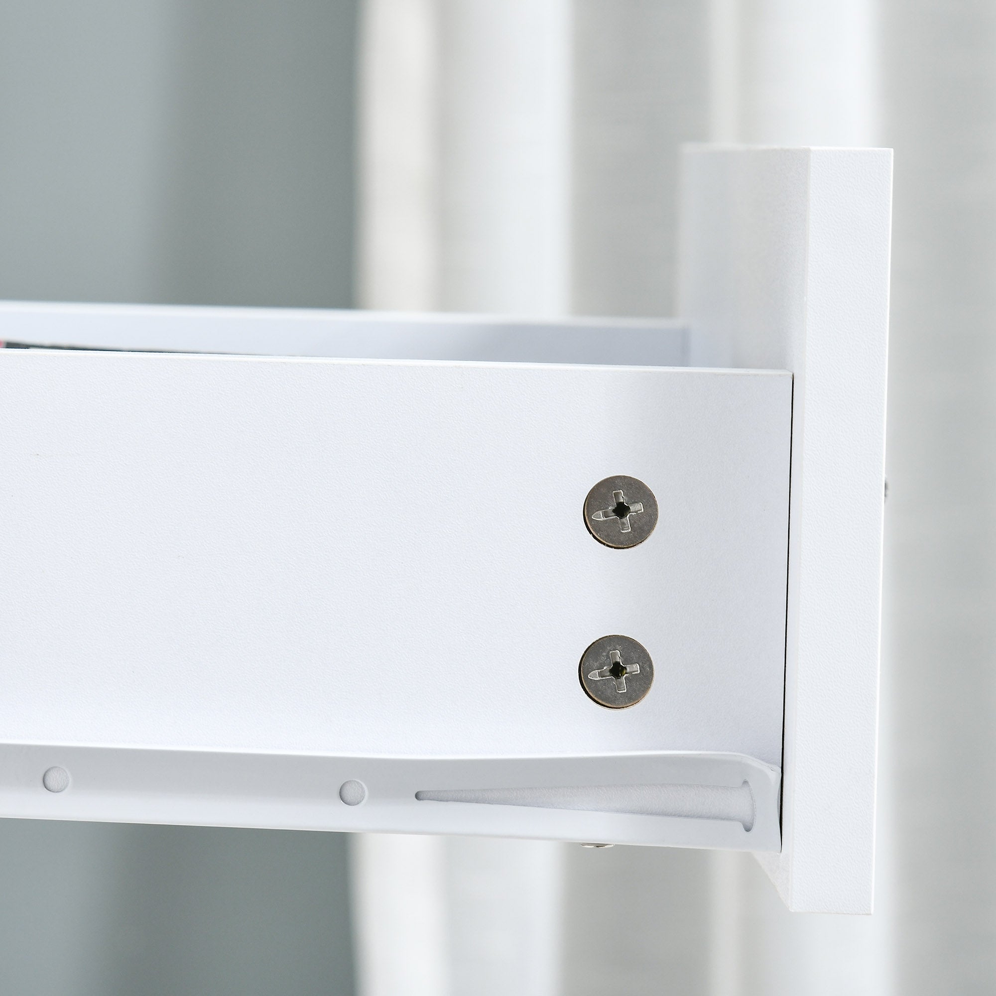 HOMCOM Sideboard, Modern Storage Cabinet with 2 Drawers, 2 Doors and Adjustable Shelf, Kitchen Cabinet for Living Room, Dining Room, High Gloss White