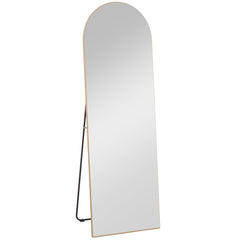 HOMCOM 150cm Arched Full Length Mirror - Gold Tone