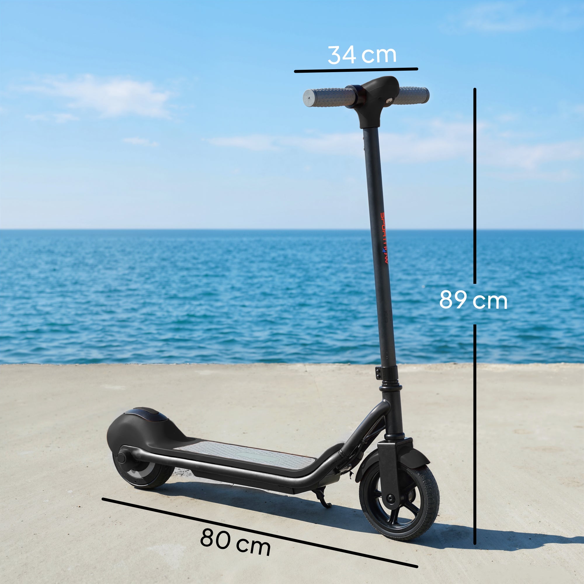 SPORTNOW Electric Scooter for Kids, with LED Display, Black