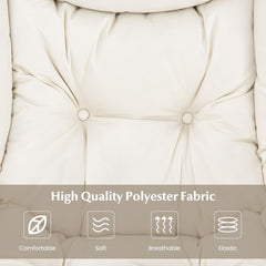 Lazy Chair with Ottoman-Beige