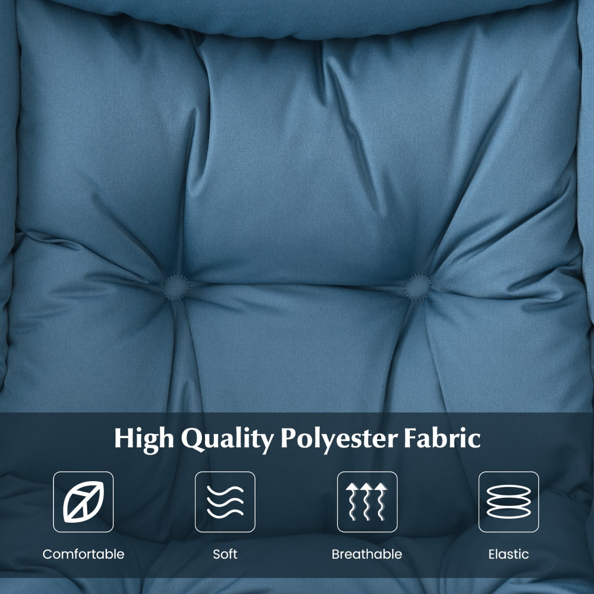 Lazy Chair with Ottoman-Navy