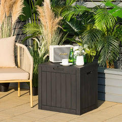 Outdoor Storage Shed with Handles and Lockable Lid in Black, image 2