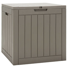Outdoor Storage Shed with Handles and Lockable Lid in Coffee