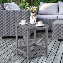 Weather-Resistant HDPE Adirondack Table Side Table-Grey