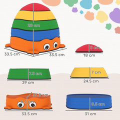 AIYAPLAY 5PCS Sensory Stepping Stones for Toddlers, Frog-Shaped Kids Stepping Stones Set with Anti-Slip Edging for Ages 2-8