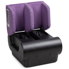 HOMCOM 2 in 1 Foot and Calf Massager with Heat, Air Compression, Timer, 3 Modes & Intensities, Purple and Black