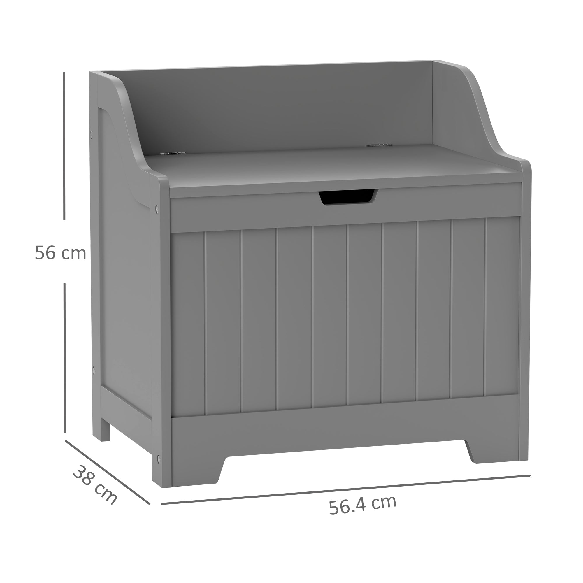HOMCOM 61L Home Storage Chest - Grey