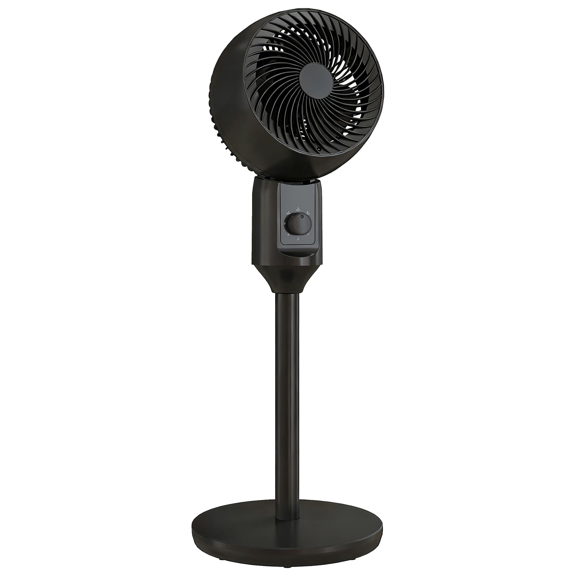 HOMCOM Air Circulator Fan Pedestal Cooling Fan with 3 Speed and Carry Handle, 9 Inch, Black
