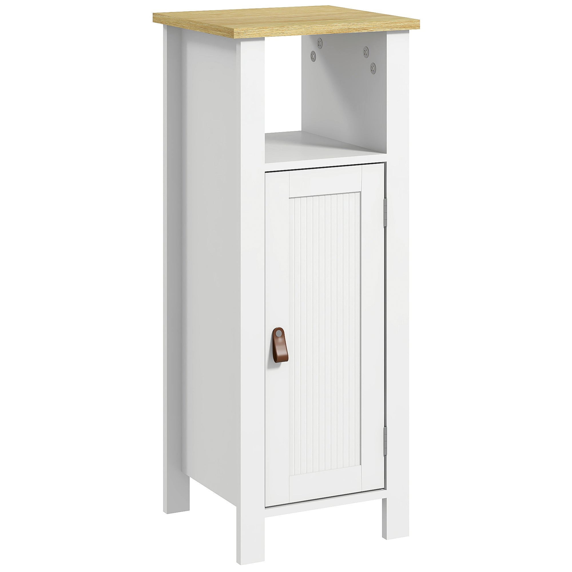 kleankin Slim Bathroom Storage Cabinet - White