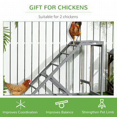 PawHut Walk-In Chicken Run, Metal Chicken Coop with Cover, Outdoor Hen Poultry House Cage with Chicken Activity Shelf, for Chickens, Rabbits, Ducks, 2.8 x 1.9 x 2m