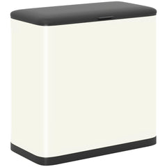 HOMCOM 8L Hanging Kitchen Bin, Rubbish bin with Lid and Removable Inner Bucket for Kitchen Cabinet Door, Under Sink, Office
