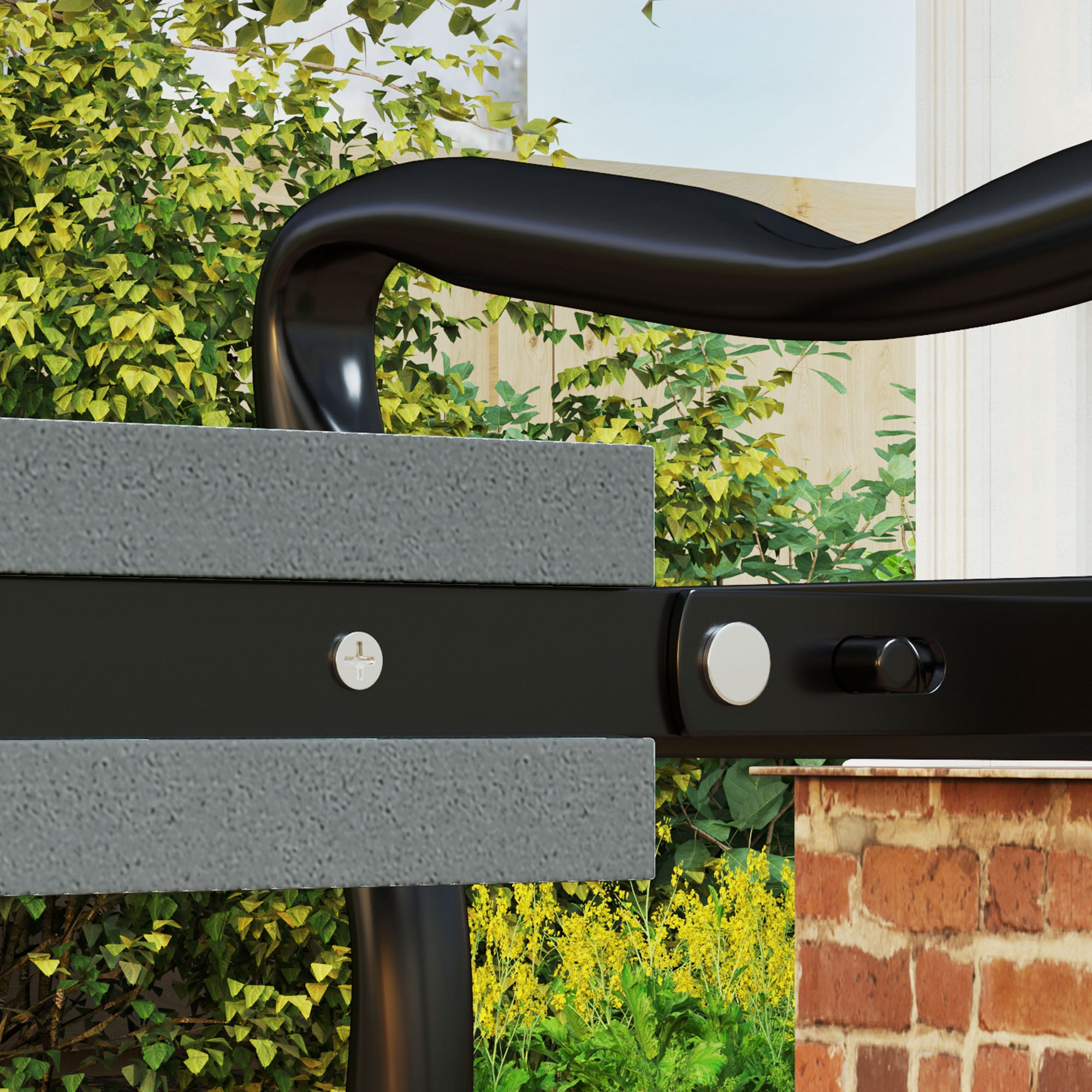 Outsunny Steel Frame Padded Garden Kneeler, with Tool Bag - Grey