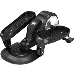 SPORTNOW Under Desk Elliptical Machine with LCD Monitor, 8 Adjustable Magnetic Resistances for 2-in-1 Seat & Stand Up Exercise