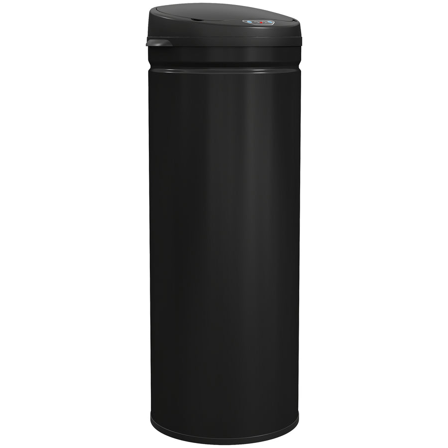 HOMCOM 50L Stainless Steel Sensor Bin - Black
