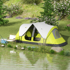 Outsunny Camping Tent in Yellow
