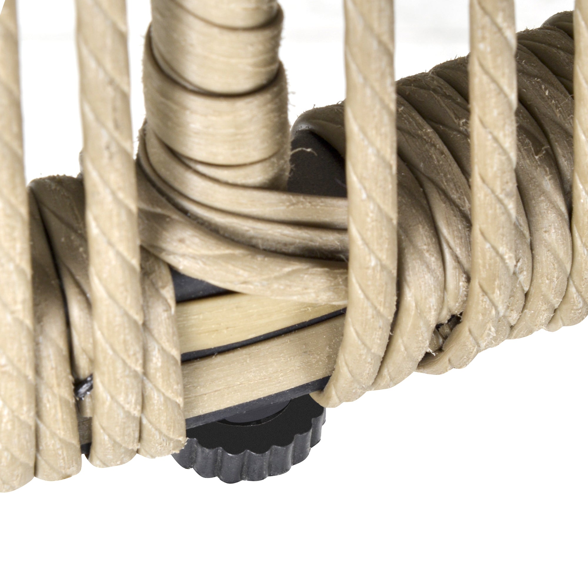 Outsunny 3 Pieces Rattan Bistro Set, Wicker Garden Furniture Set with Cushions, Glass Top Coffee Table and Chairs for Outdoor, Patio, Balcony, Brown