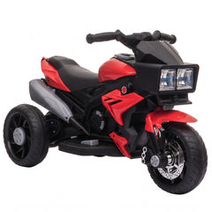AIYAPLAY Kids Electric Motorcycle Ride-On Toy, 3-Wheel Battery-Operated Motorbike with Horn, Toddler Ride On Bike, Red