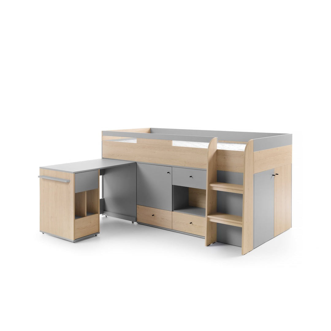 Oro OR8 Cabin Bed With Desk [EU Single] in Grey
