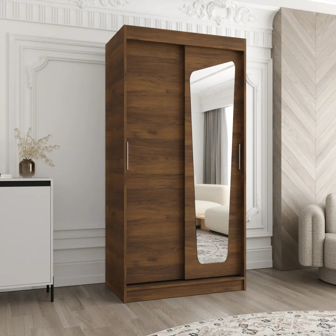 Moka Sliding Door Wardrobe 100cm