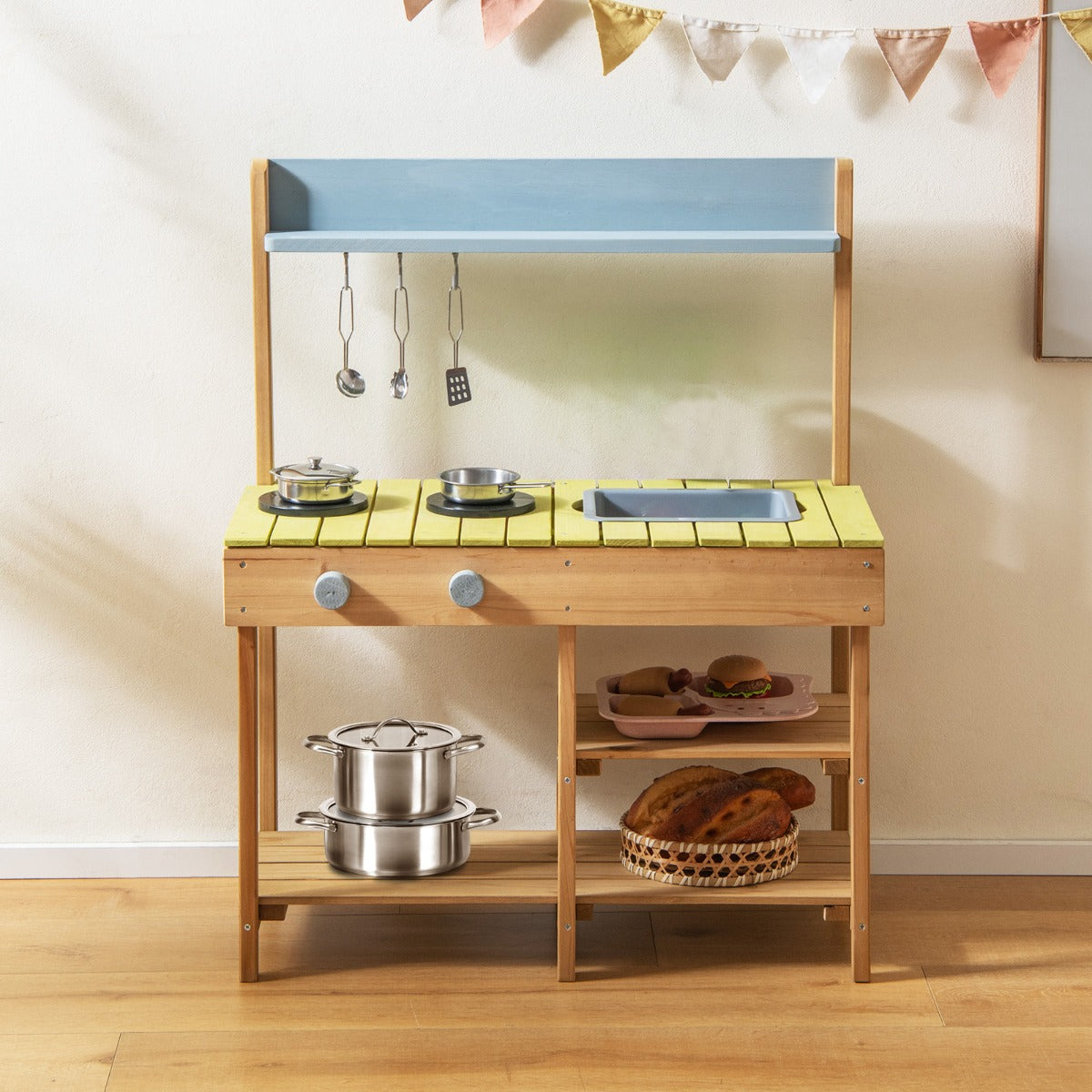 Outdoor Mud Kitchen Set with Removable Water Box