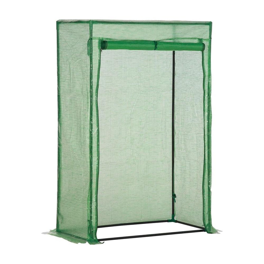 Outsunny 100 x 50 x 150cm Tomato Greenhouse Steel Frame PE Cover with Roll-up Door Outdoor for Backyard, Balcony, Garden