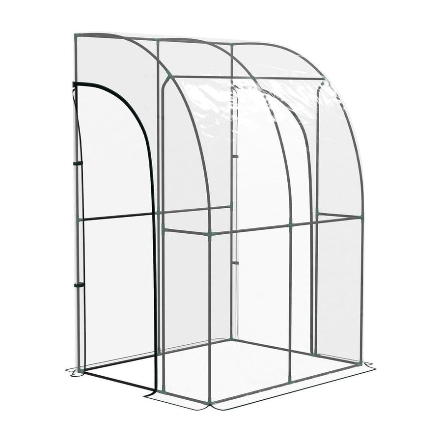 Outsunny 143cm x 118cm Walk-In Lean To Greenhouse, with Accessories
