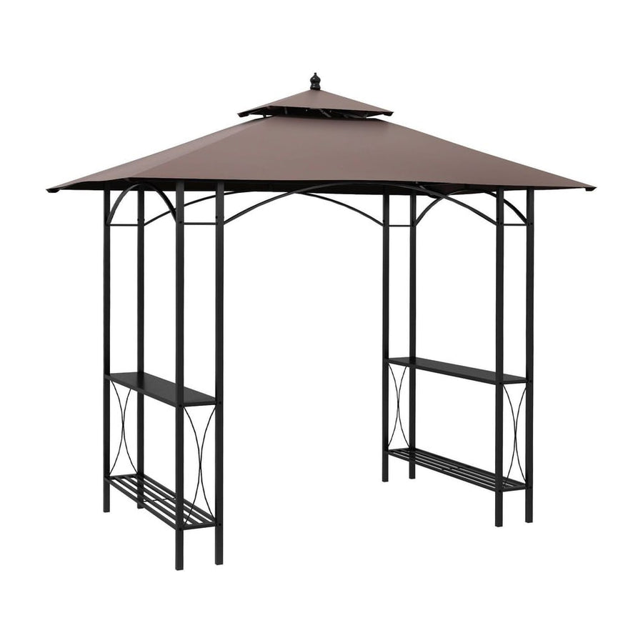 Outsunny 2.5 x 1.5m BBQ Tent Canopy Patio Outdoor Awning Gazebo Party Sun Shelter - Coffee