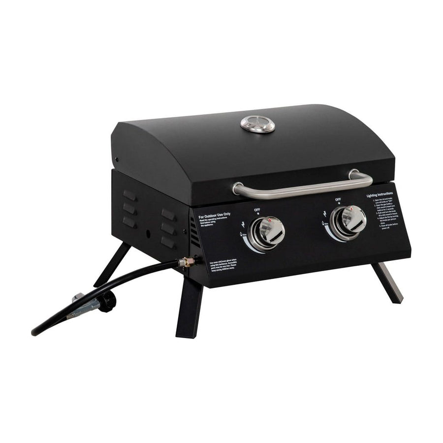 Outsunny 2 Burner Gas BBQ Grill in Black