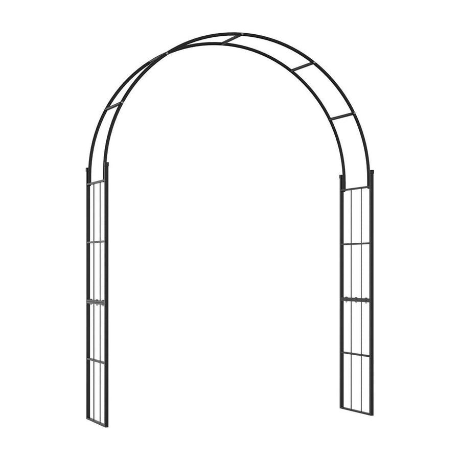 Outsunny 223cm Garden Arch Trellis, Outdoor Wedding Arbor for Ceremony for Climbing Roses, Vines and Plants