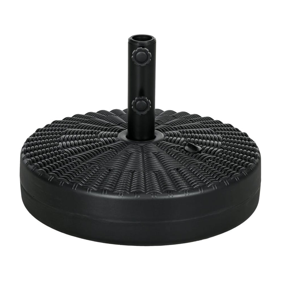 Outsunny 29kg Water/Sand Filled Rattan-Effect Parasol Base