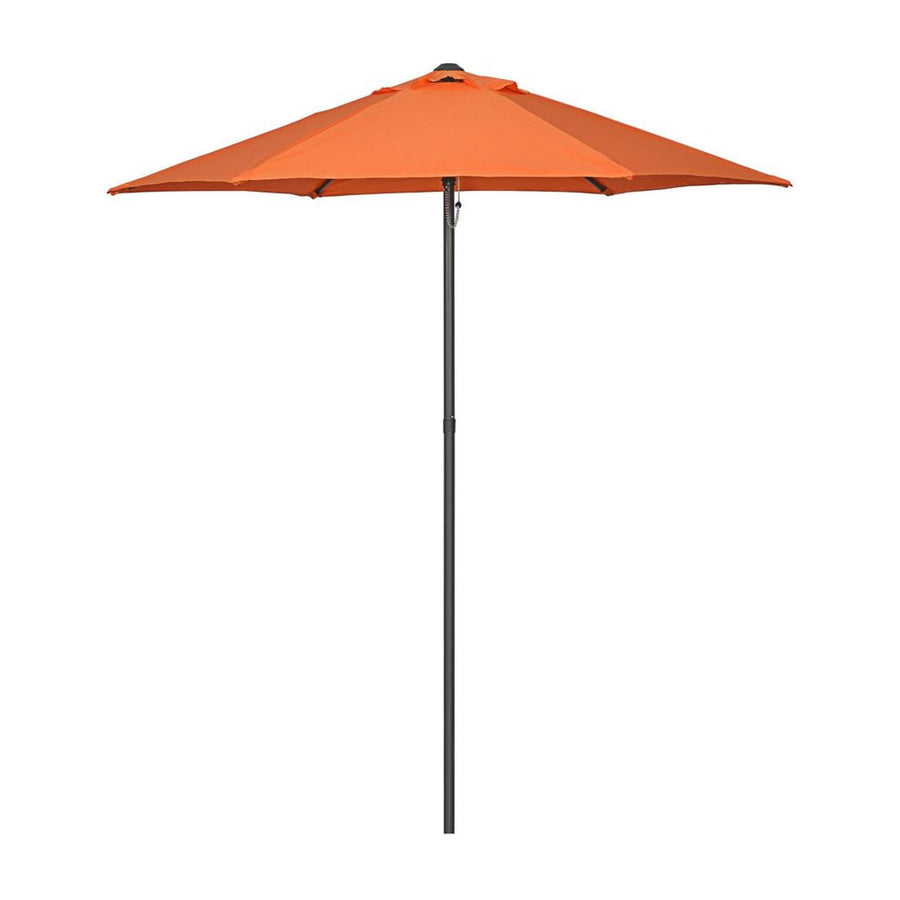 Outsunny 2m Garden Parasol Umbrella, Outdoor Sun Shade with 6 Sturdy Ribs for Balcony, Bench, Garden, Orange