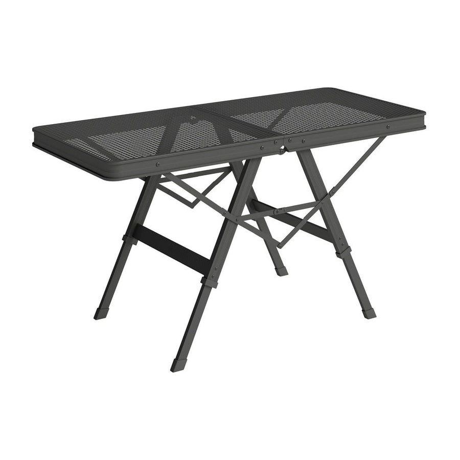 Outsunny 3 ft Folding Camping Table w/ Adjustable Heights, Portable Lightweight Outdoor Folding Picnic Table with Metal Mesh