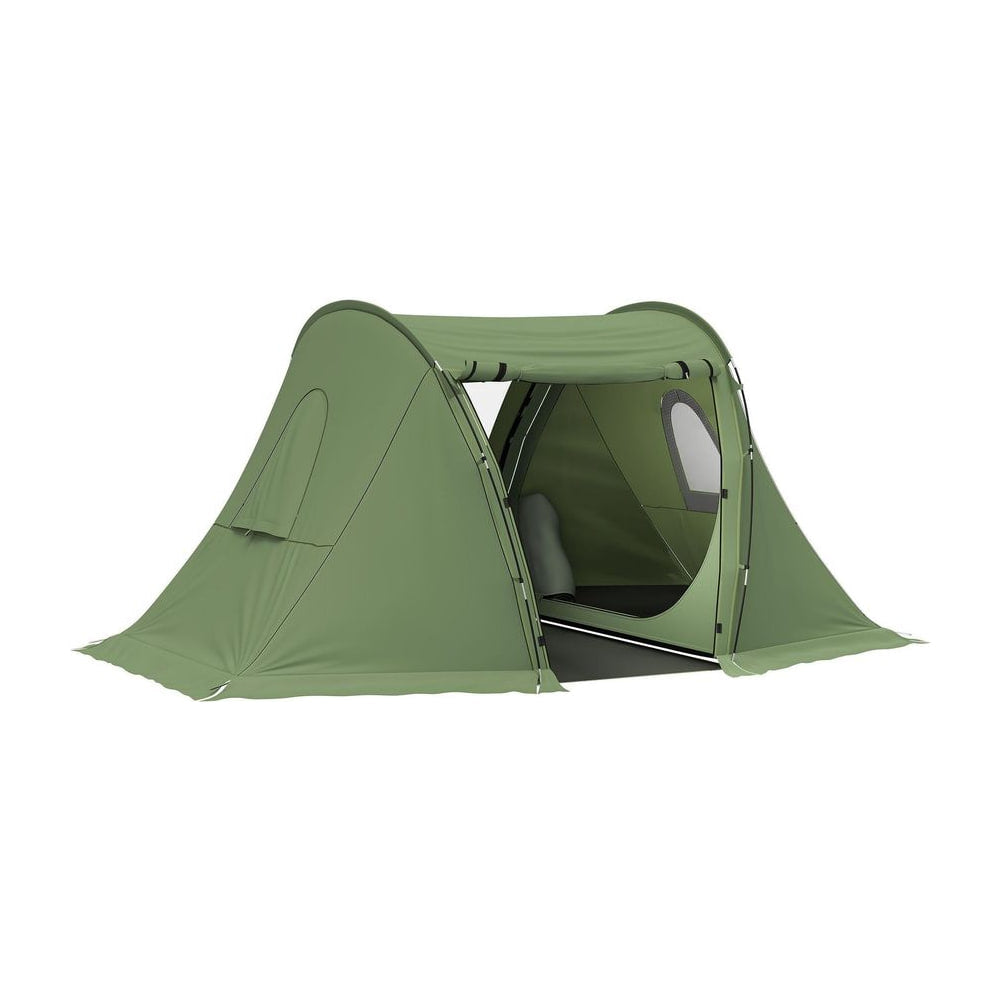Outsunny 3 Man Camping Tent shown from the front with the main door open