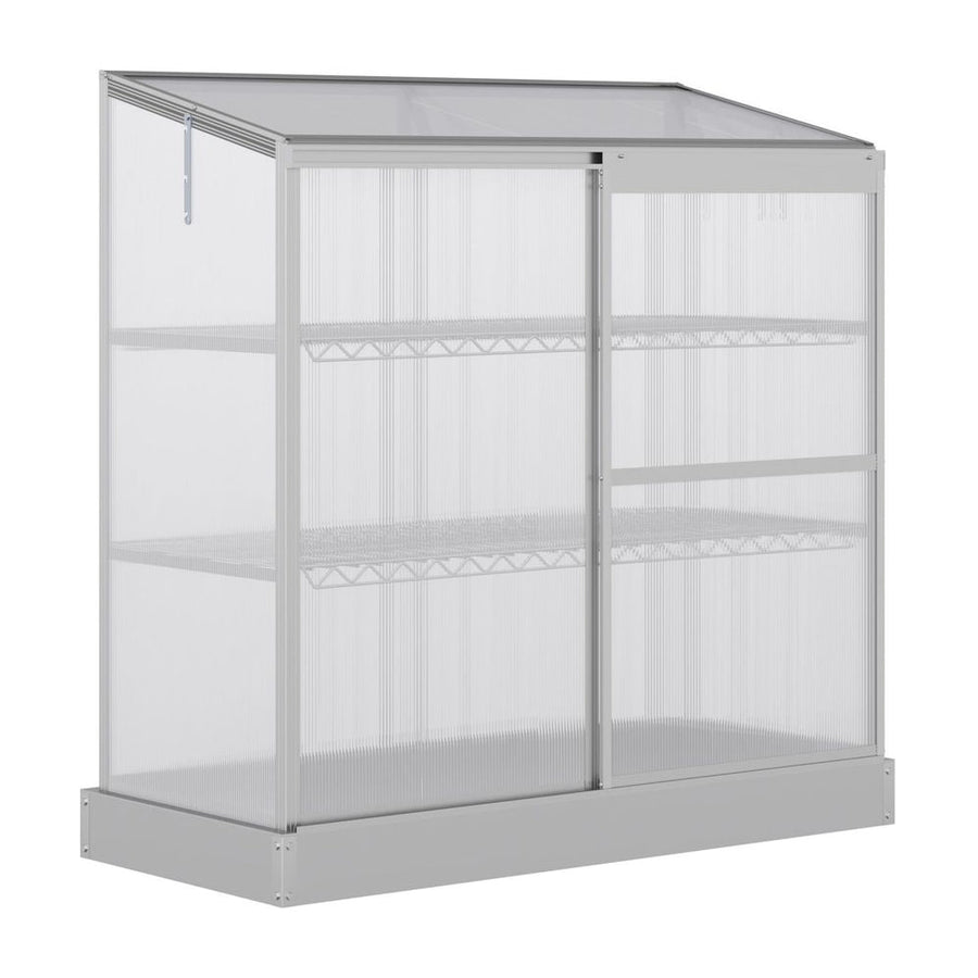 Outsunny 3 Tier Greenhouse Garden Outdoor Cold Frame Plant Flower Growth Transparent Polycarbonate Board Openable Roof