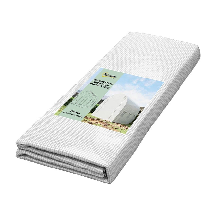 Outsunny 3 x 2 x 2m Polytunnel Greenhouse Replacement Cover ONLY Winter Garden Plant PE Cover for Tunnel Walk-in Greenhouse