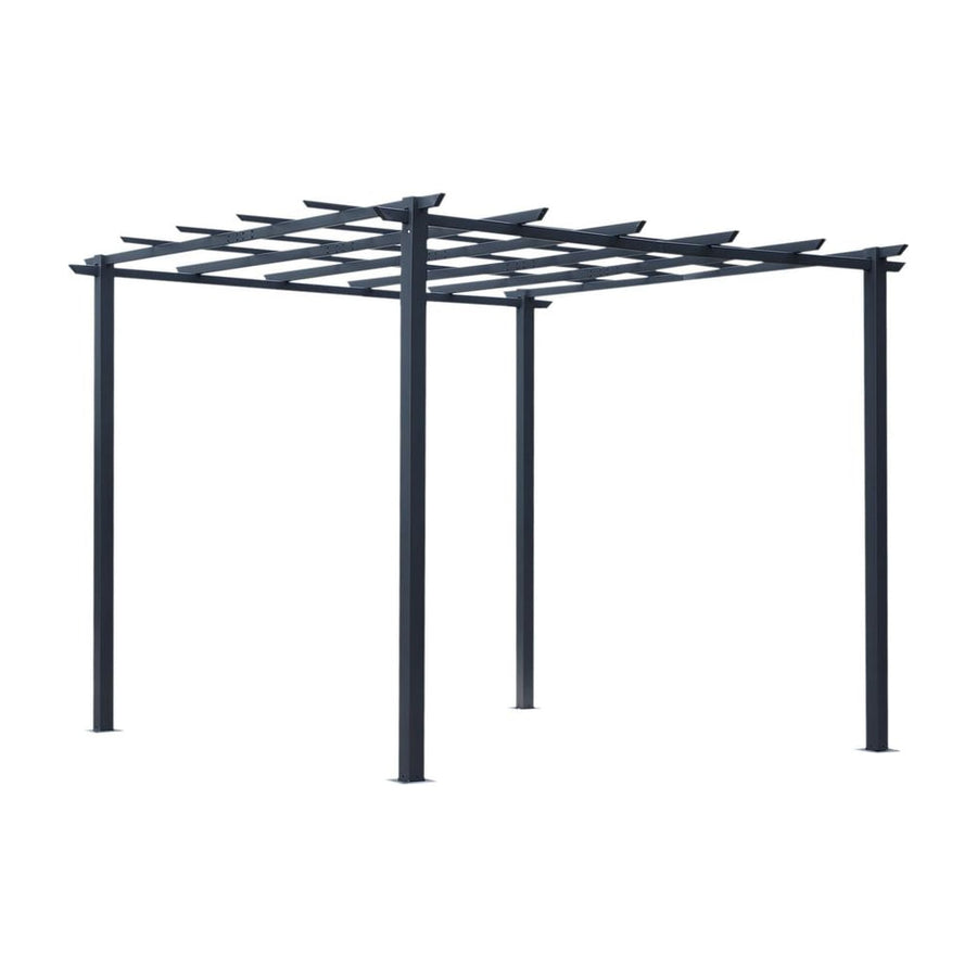 Outsunny 3 x 3 Meter Metal Pergola Garden Gazebo Grape Trellis for Climbing Plants Outdoor Sun Shelter Arbours