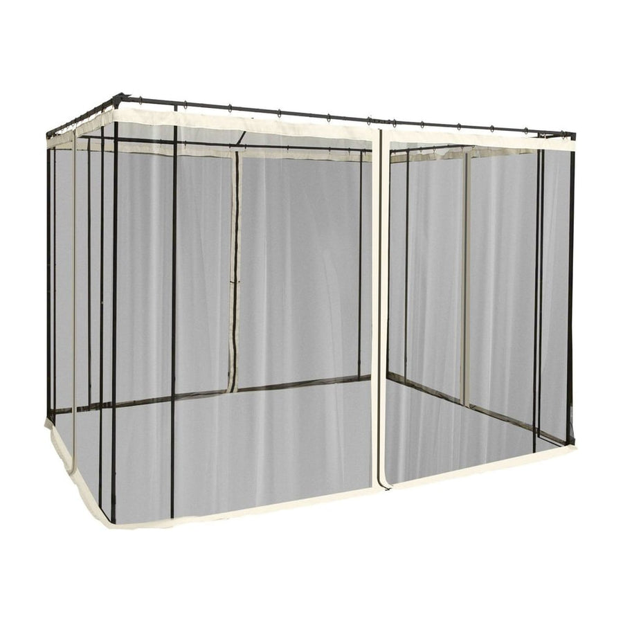 Outsunny 302 x 207cm Universal Replacement Mesh Sidewall Netting for Patio Gazebos and Canopy Tents, (Sidewall Only) Beige