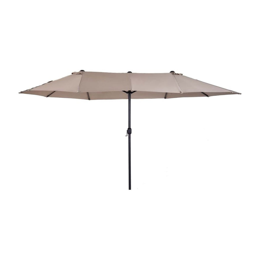 Outsunny 4.6m Double-Sided Patio Parasol Sun Umbrella-Tan