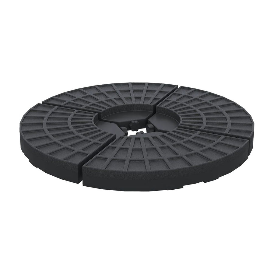 Outsunny 4 PCs 70KG Portable Round Parasol Base Umbrella Cross Stand Weights Holder Sand or Water Filled Outdoor Garden Patio