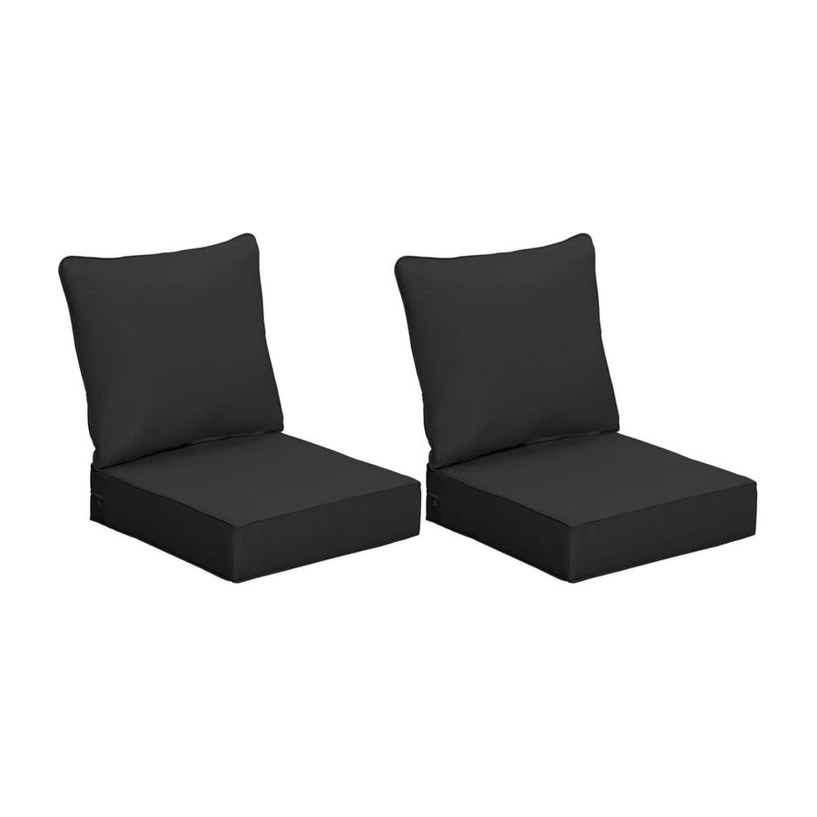 Outsunny 4 Pcs Outdoor Seat and Back Cushion Set Patio Deep Seating Chair Replacement Cushion
