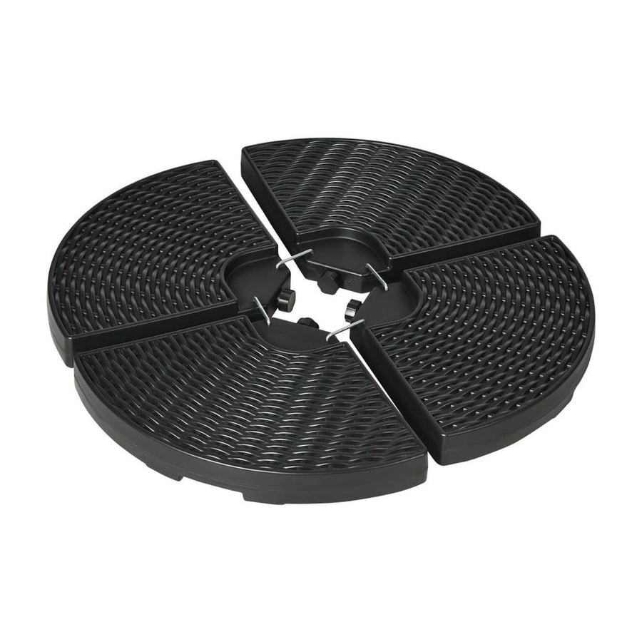 Outsunny 52kg Four-Piece Fillable Cantilever Parasol Weight Set