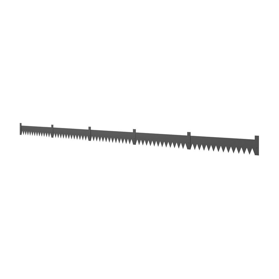 Outsunny 5pcs Garden Fence, Metal Picket Fence Panels, 115x15cm, Black
